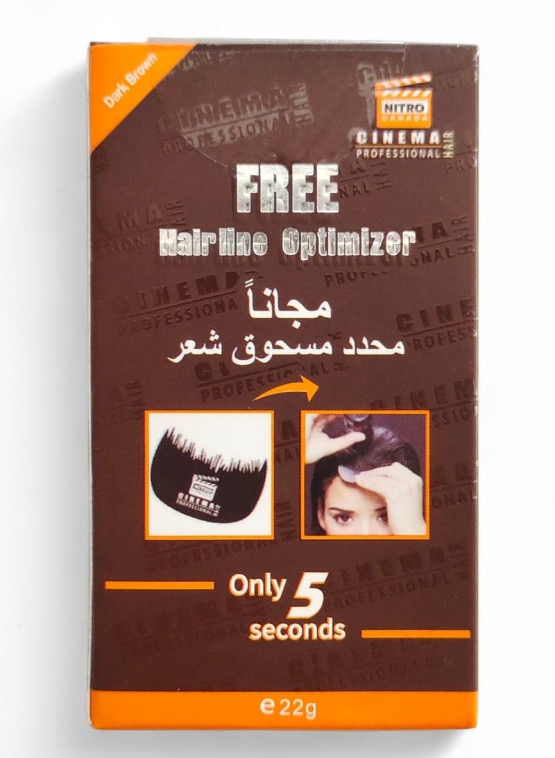 نيترو كندا مسحوق الياف لتغطية الشعر الخفيف يجعل الشعر أكثر كثافة بنى غامق  22 جرام - Image 2